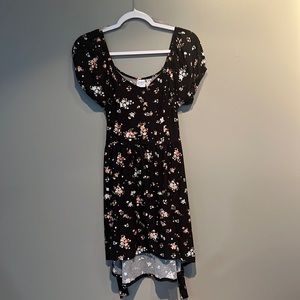 Black floral dress size 7-9